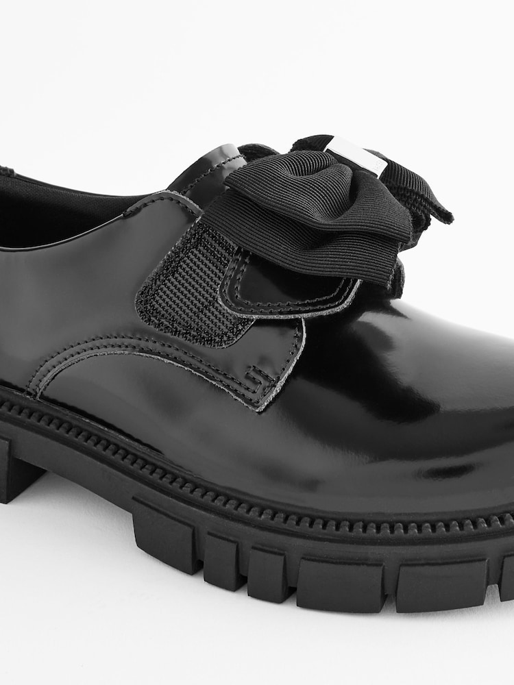 Baker by Ted Baker Girls Black Chunky Shoes with Bow - Image 6 of 6