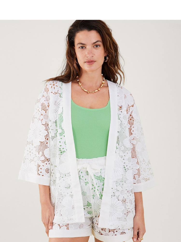 Accessorize White Lace Flower Cover-Up - Image 1 of 1