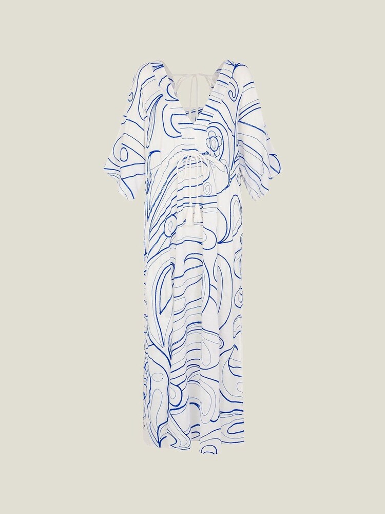 Accessorize White Embroidered Swirl Dress - Image 4 of 4