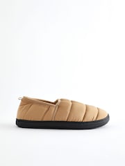Camel Water Repellent Quilted Shoot Slippers - Image 3 of 8