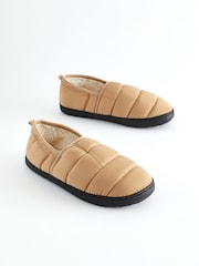 Camel Water Repellent Quilted Shoot Slippers - Image 4 of 8