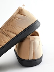 Camel Water Repellent Quilted Shoot Slippers - Image 6 of 8