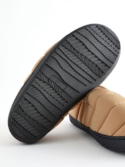 Camel Water Repellent Quilted Shoot Slippers - Image 8 of 8