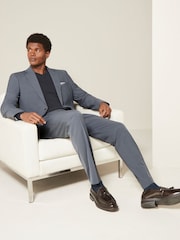 Petrol Blue Slim Fit Motionflex Stretch Suit Jacket - Image 2 of 10
