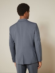 Petrol Blue Slim Fit Motionflex Stretch Suit Jacket - Image 3 of 10