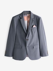 Petrol Blue Slim Fit Motionflex Stretch Suit Jacket - Image 6 of 10