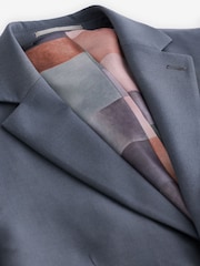 Petrol Blue Slim Fit Motionflex Stretch Suit Jacket - Image 7 of 10