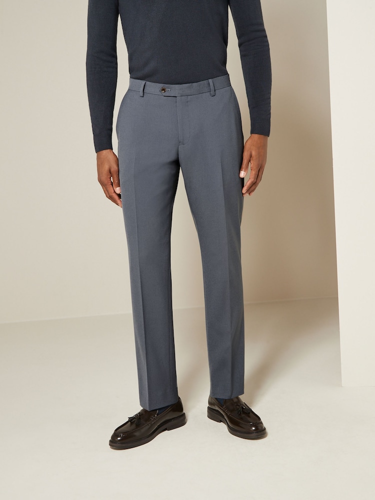 Petrol Blue Slim Fit Motionflex Stretch Suit Trousers - Image 1 of 8