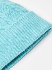 modra - Oliver Bonas Cable Pom Knitted Bobble klobuki in kape; pokrivala - Slika 4 iz 5