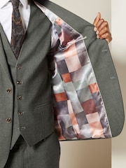 Marl Green Slim Fit Motionflex Stretch Suit Jacket - Image 5 of 5
