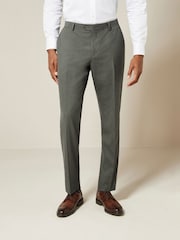 Vert chiné - Slim Fit (Slim Fit) - Pantalon de costume stretch Motionflex - Image 1 de 6