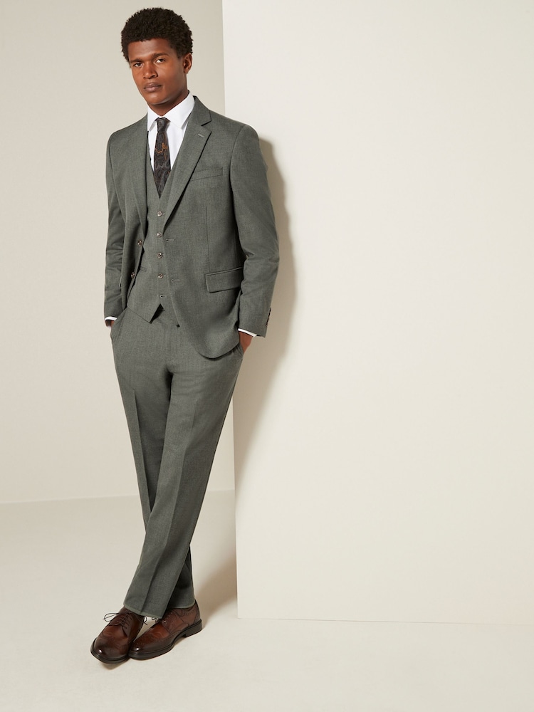 Marl Green Regular Fit Motionflex Stretch Waistcoat - Image 2 of 5