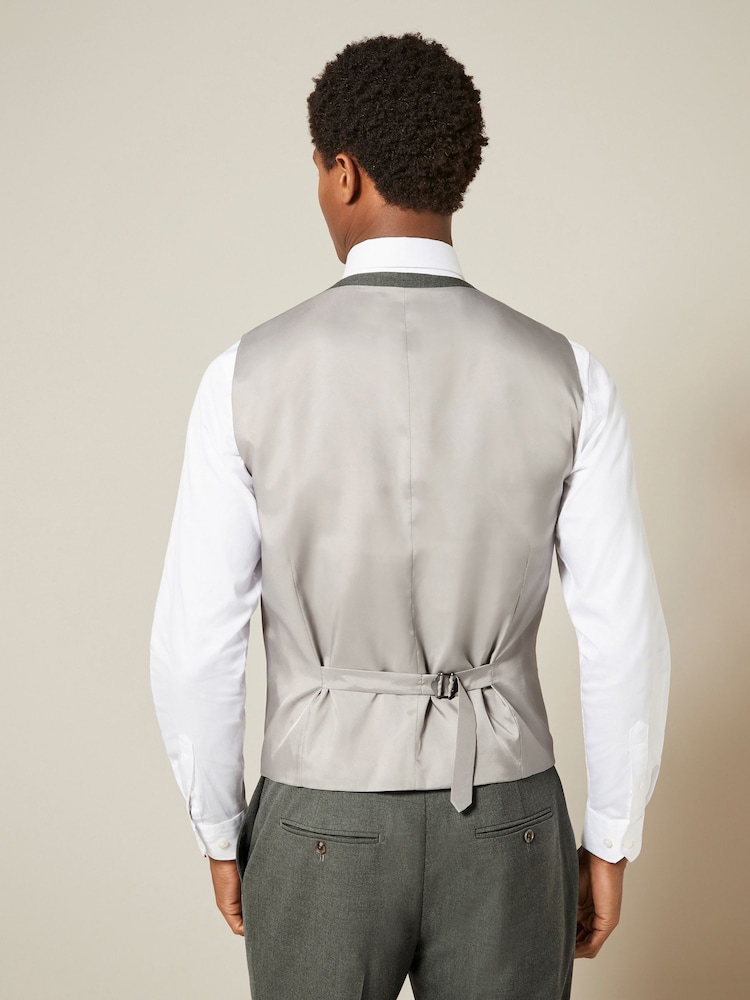 Marl Green Regular Fit Motionflex Stretch Waistcoat - Image 3 of 5