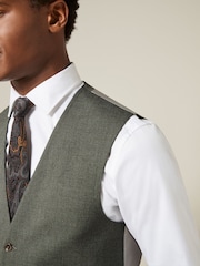 Marl Green Regular Fit Motionflex Stretch Waistcoat - Image 4 of 5