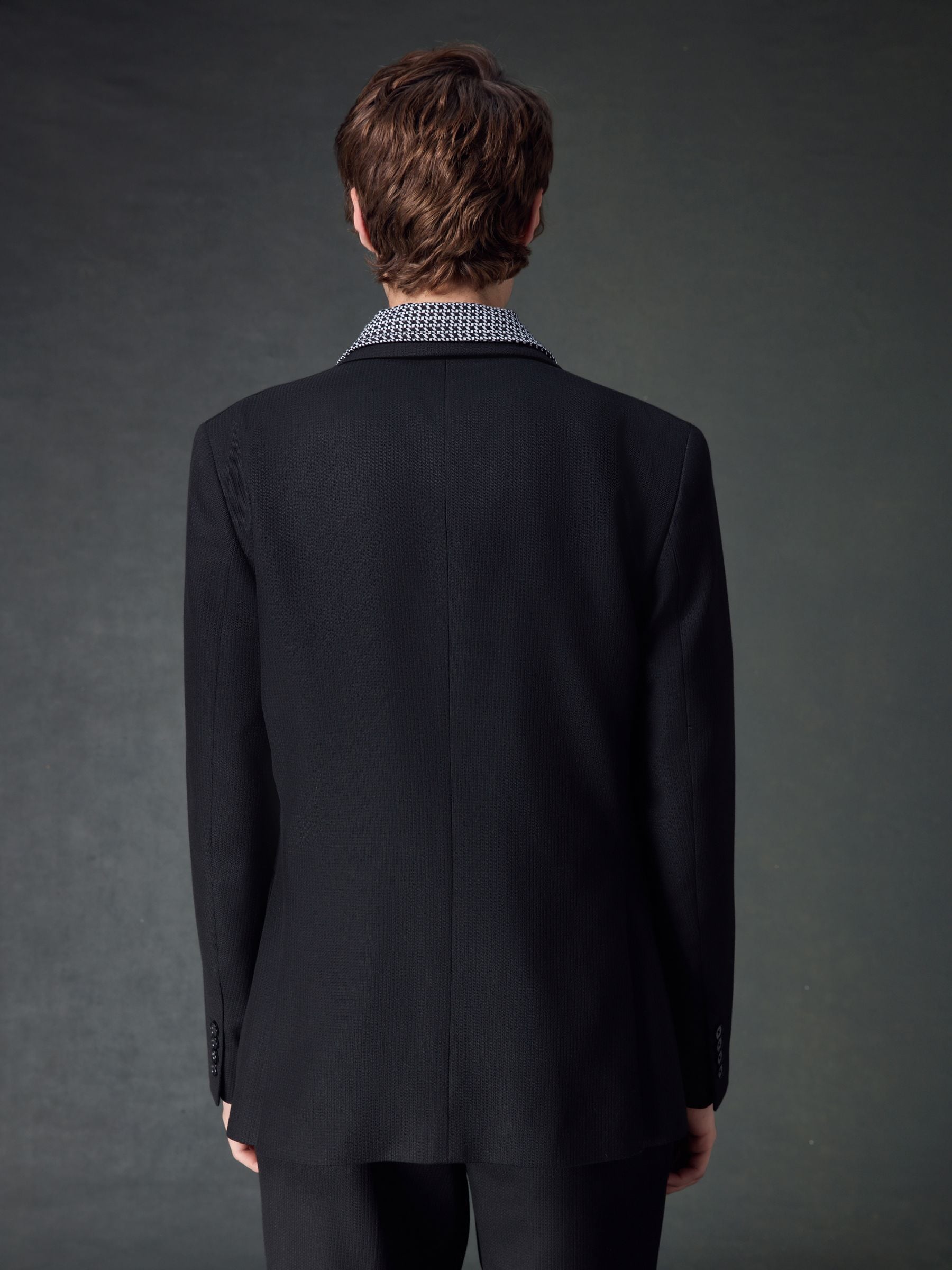 Buy Black Slim Fit Textured Stripe Suit Jacket from Next USA