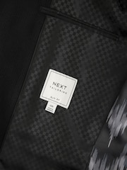 Black Slim Fit Textured Stripe Suit Jacket - Image 9 of 10
