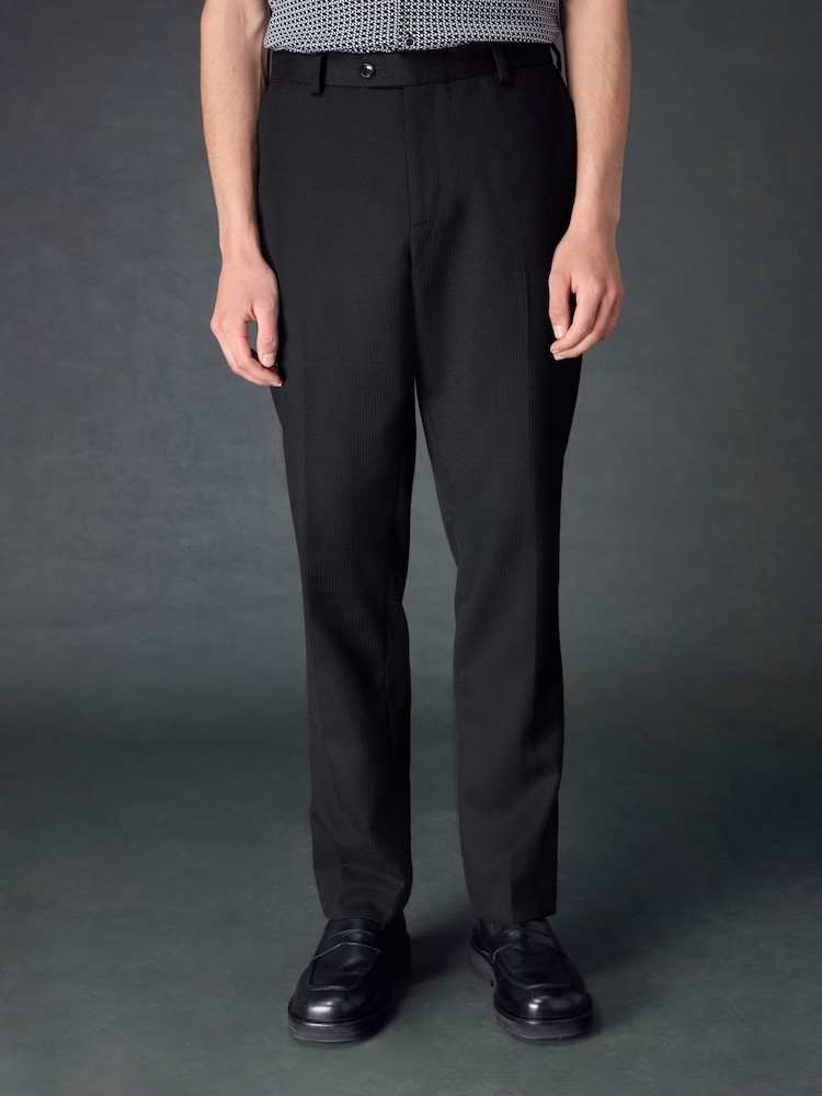Noir - Textured Stripe Suit Trousers - Image 1 of 1