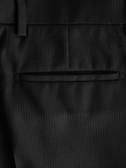 Black Textured Stripe Suit Trousers - Image 9 of 10