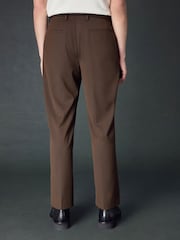 Rust Brown Twill Relaxed Fit Suit Trousers - Image 3 of 5