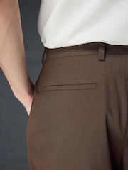 Rust Brown Twill Relaxed Fit Suit Trousers - Image 5 of 5