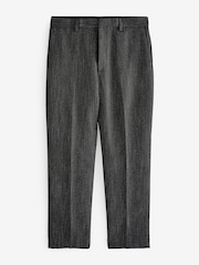 Black Textured Suit Trousers - Image 6 of 9