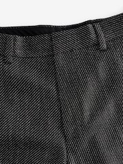 Black Textured Suit Trousers - Image 9 of 9