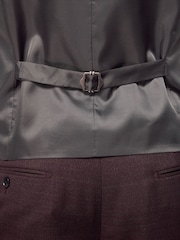 Red Textured Wool Suit: Waistcoat - Image 9 of 9