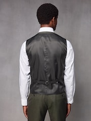 Green Textured Wool Suit: Waistcoat - Image 3 of 9
