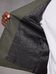 Green Textured Wool Suit: Waistcoat - Image 5 of 9