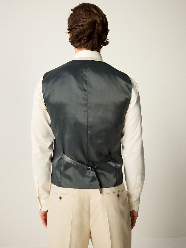 Neutraal - Herenvest van flanellen kostuum - Image 3 of 8