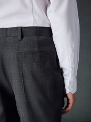 Charcoal Grey Slim Fit Check Suit Trousers - Image 5 of 9