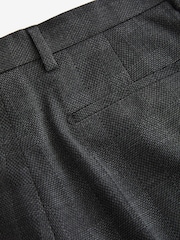 Charcoal Grey Slim Fit Check Suit Trousers - Image 8 of 9