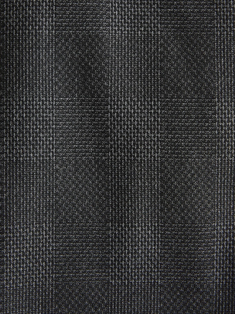 Charcoal Grey Slim Fit Check Suit Trousers - Image 9 of 9