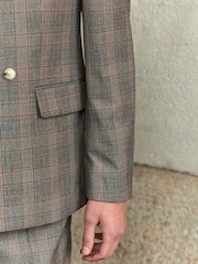 Нейтральный - Relaxed Fit Jacquard Check Suit Jacket - Изображение 6 из 7