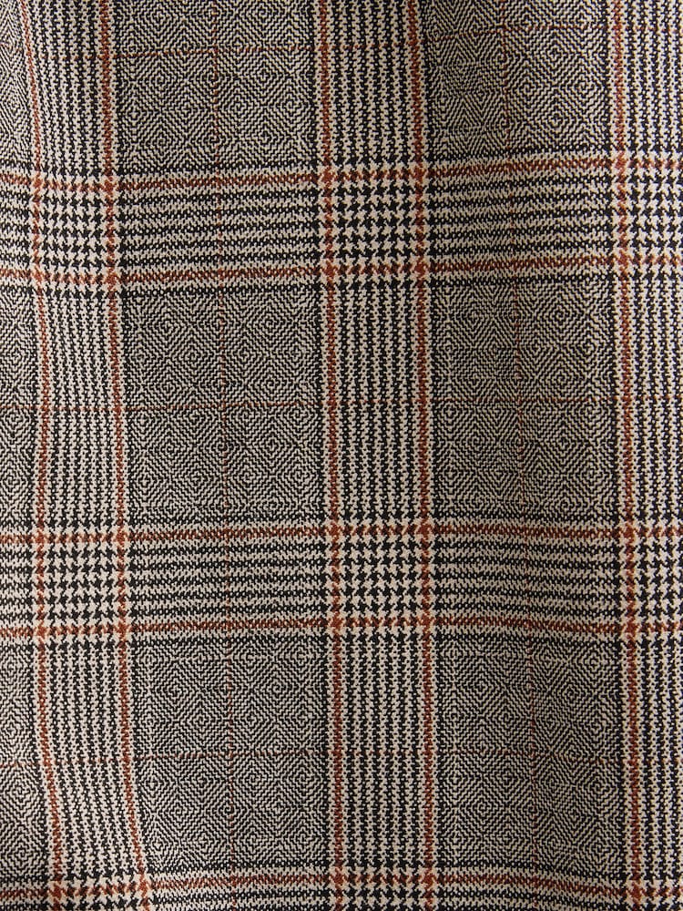 لون محايد - بنطلون بدلة Jacquard مربعات بتلبيس مريح - صورة 9 من 9