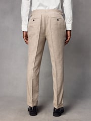 Neutral Wool Blend Herringbone Suit Trousers - Image 3 of 10