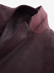 Red Tailored Fit Textured Wool Suit Jacket - Image 11 of 11