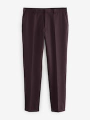 Red Tailored Fit Textured Wool Blend Suit Trousers - Image 6 of 9