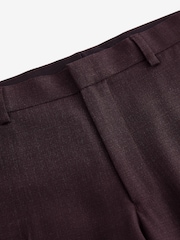 Red Tailored Fit Textured Wool Blend Suit Trousers - Image 7 of 9