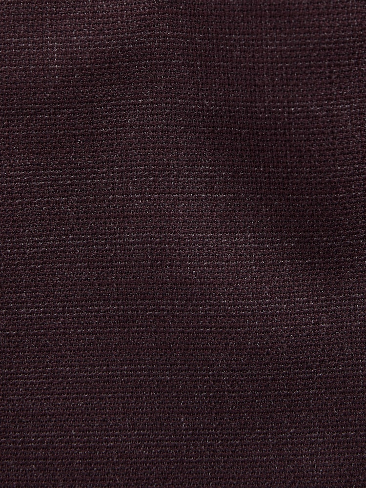 Red Tailored Fit Textured Wool Blend Suit Trousers - Image 8 of 9
