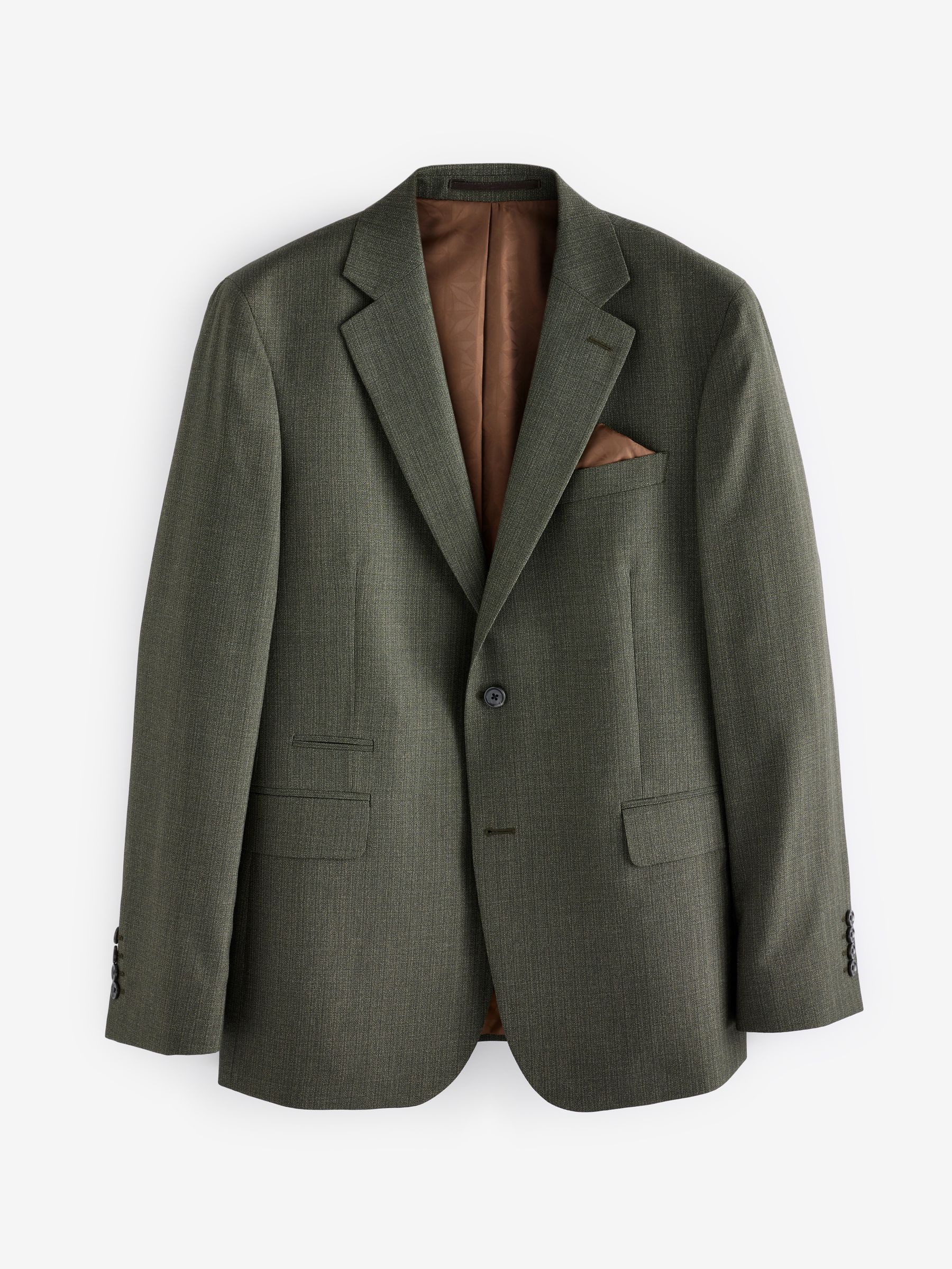 Buy Green Slim Fit Textured Wool Suit Jacket from Next Canada