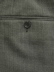 Green Slim Fit Textured Wool Suit Trousers - Image 8 of 9