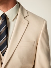 Neutralny - Slim Fit Flannel Suit Jacket - Image 4 of 10