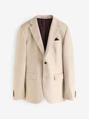 Neutralny - Slim Fit Flannel Suit Jacket - Image 6 of 10
