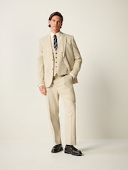 Neutralny - Slim Fit Flannel Suit Trousers - Image 3 of 9
