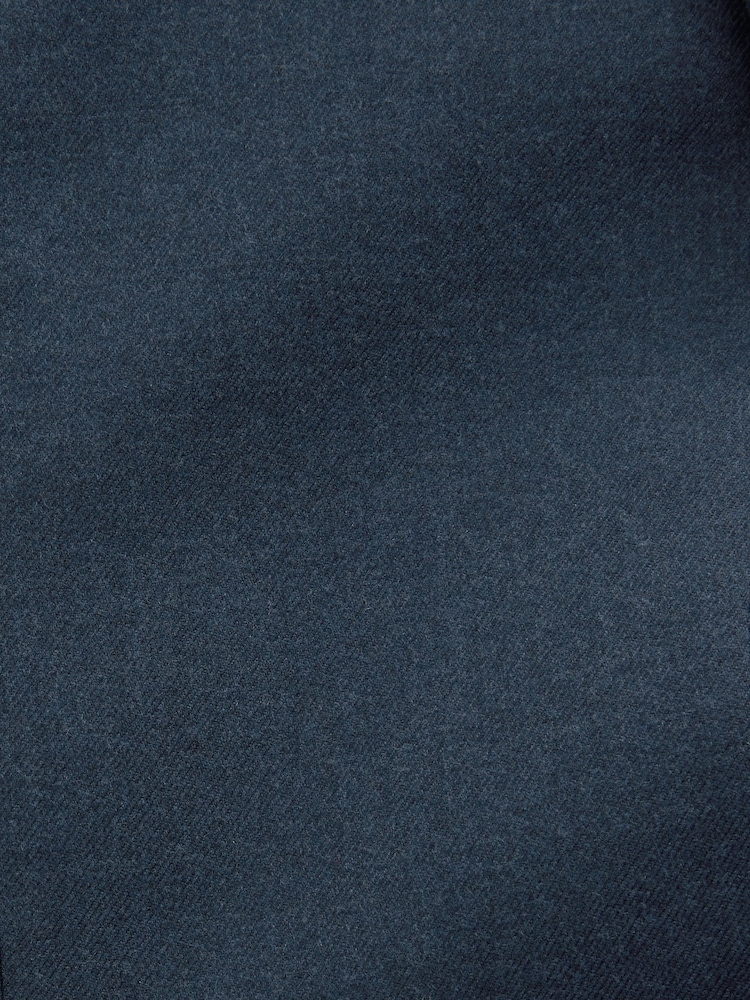 Blue Slim Fit Textured Flannel Suit Jacket - Image 9 of 9
