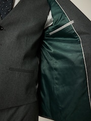 Szary - Slim Fit Flannel Suit Jacket - Image 5 of 10