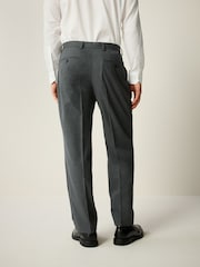 Grey Slim Fit Flannel Suit Trousers - Image 3 of 9