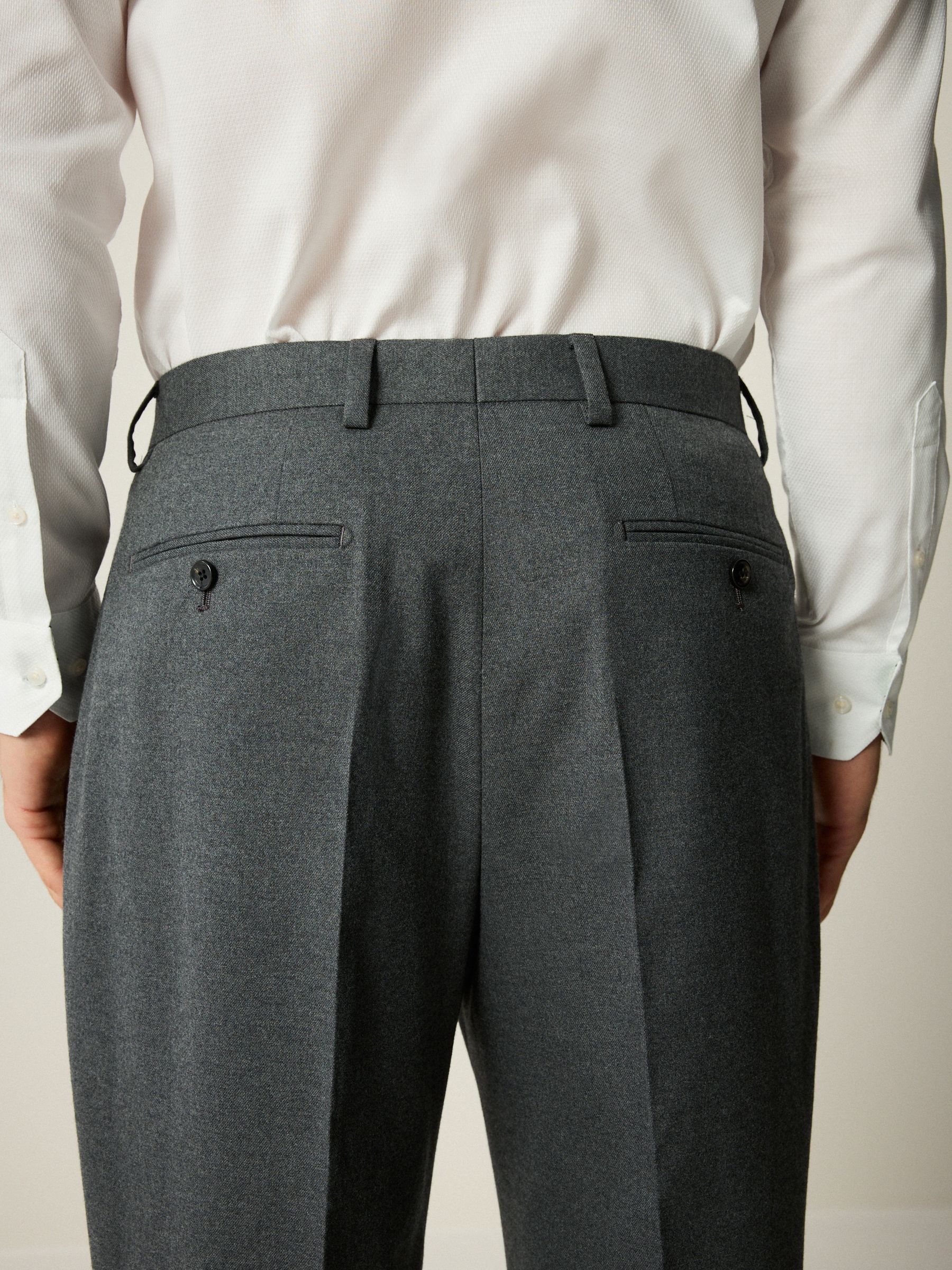 Buy Grey Slim Fit Flannel Suit Trousers from Next South Africa