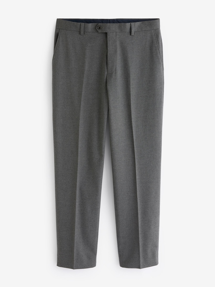 Gris - Slim Fit Flannel Suit Trousers - Image 6 of 9